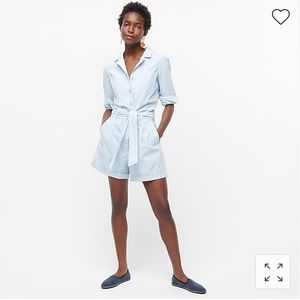 EUC J Crew Petite Foundry Chino Short Coveralls in Faded Chambray 💙